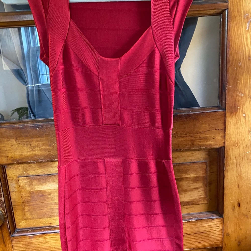 Red mini dress